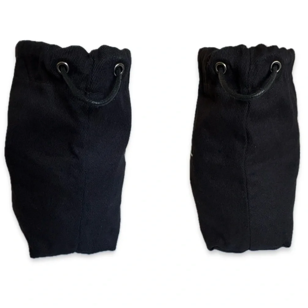 EUC Lot of 2x [Chanel] Black Canvas Drawstring Pouch Makeup Jewelry Bags - Picture 6 of 10